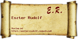 Eszter Rudolf névjegykártya